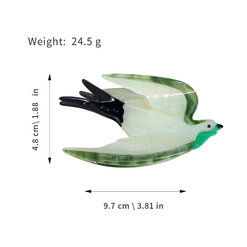 French Niche Bird Series Shark Hair Claw, Elegant Swallow Hair Clip, Korean Girly Hair Accessory For Updo Hairstyle, Headdress
