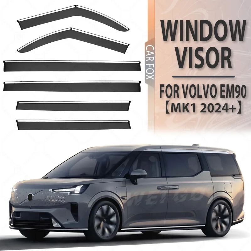 

4/6Pcs For VOLVO EM90 2024+ Car Window Visor Awning Shelters Windshield Side Window Rain Sun Shade Auto Accessories Car Styling