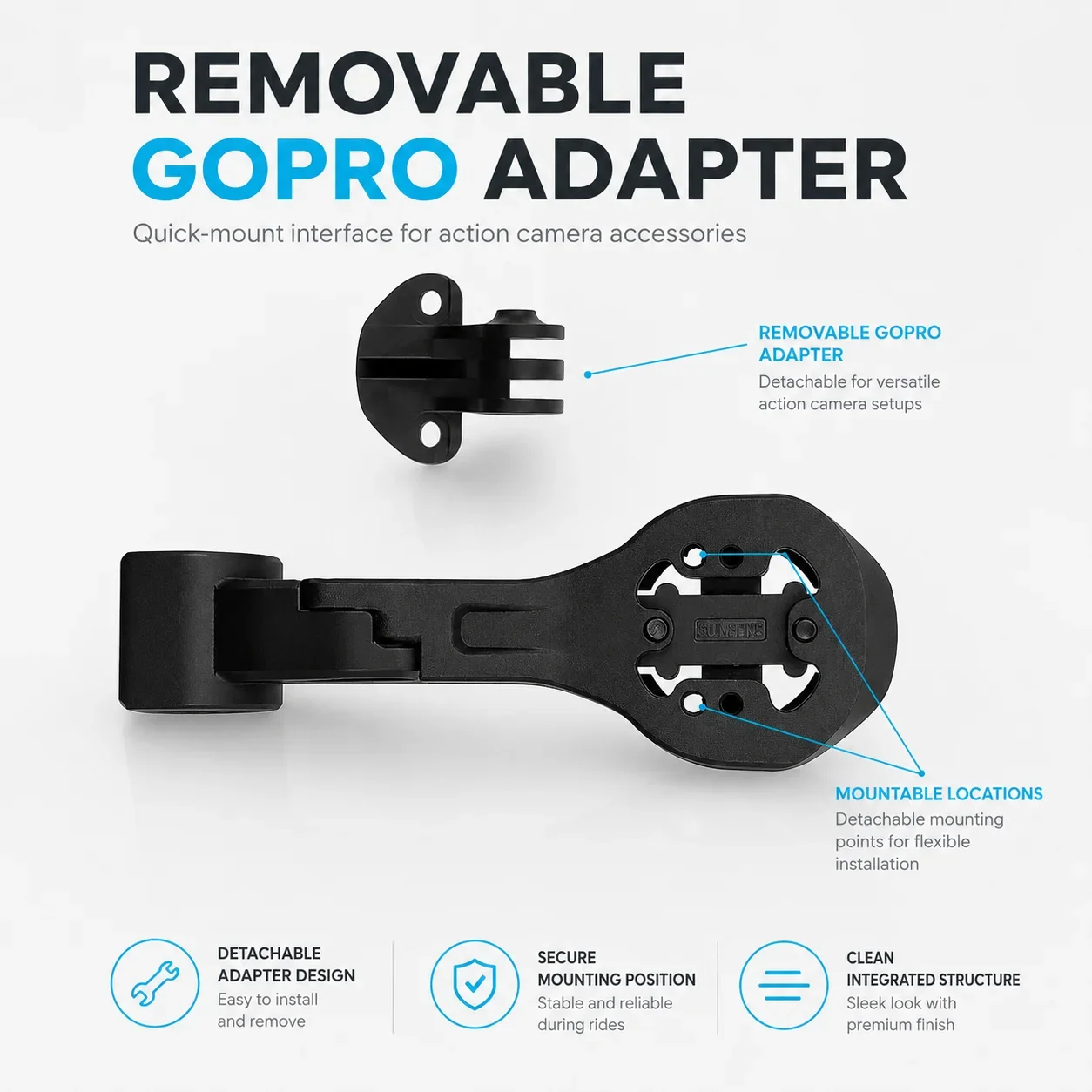 Aero Computerhalterung für Syncros RR1.5 RR2.0 Vorbau Garmin Edge 1050 1040 840 Wahoo ROAM BOLT Bryton Magene Fahrrad-GPS-Halterung – Detail 7