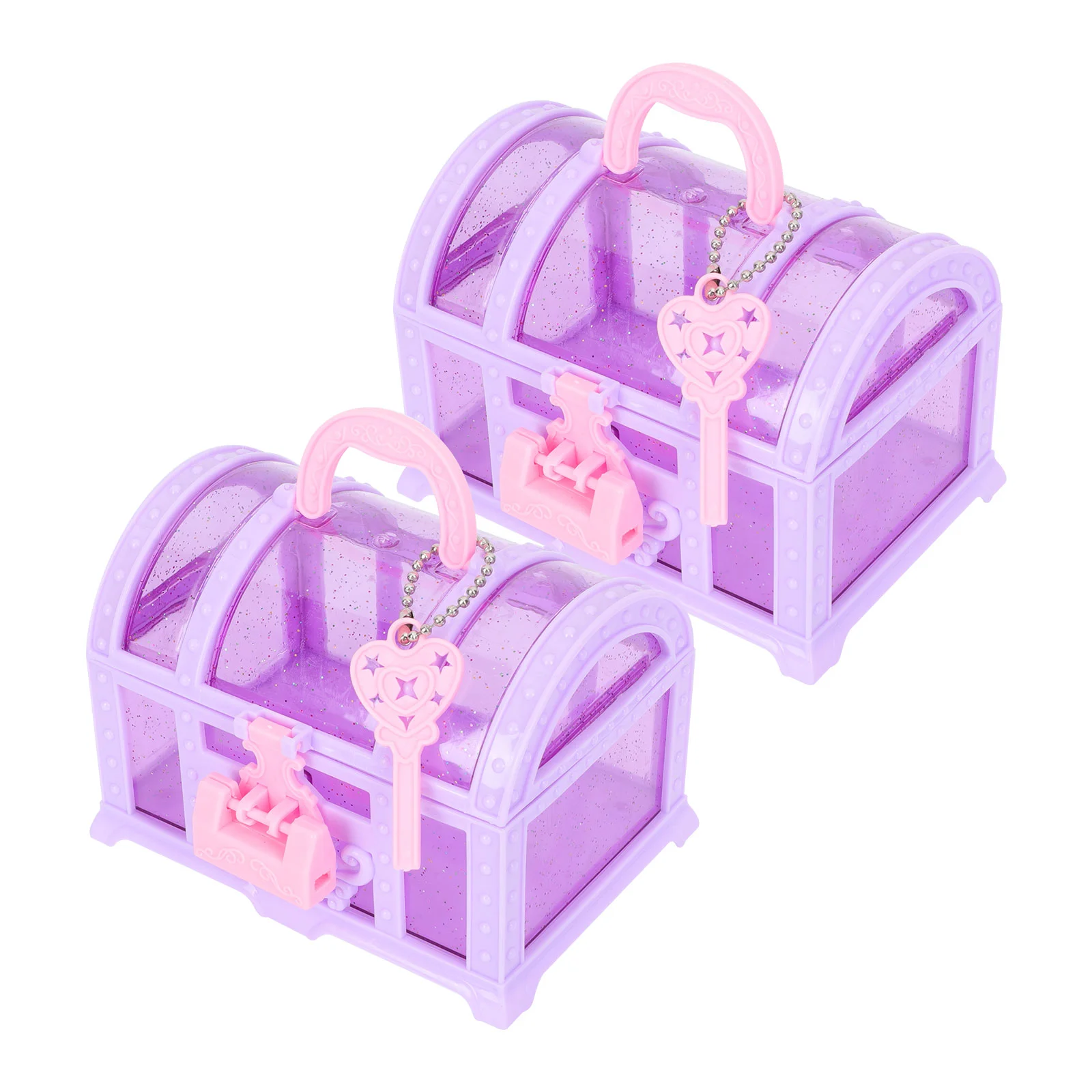 2 Pcs Treasure Chest Presentoir Girly Decor Girls Toddler Boxes