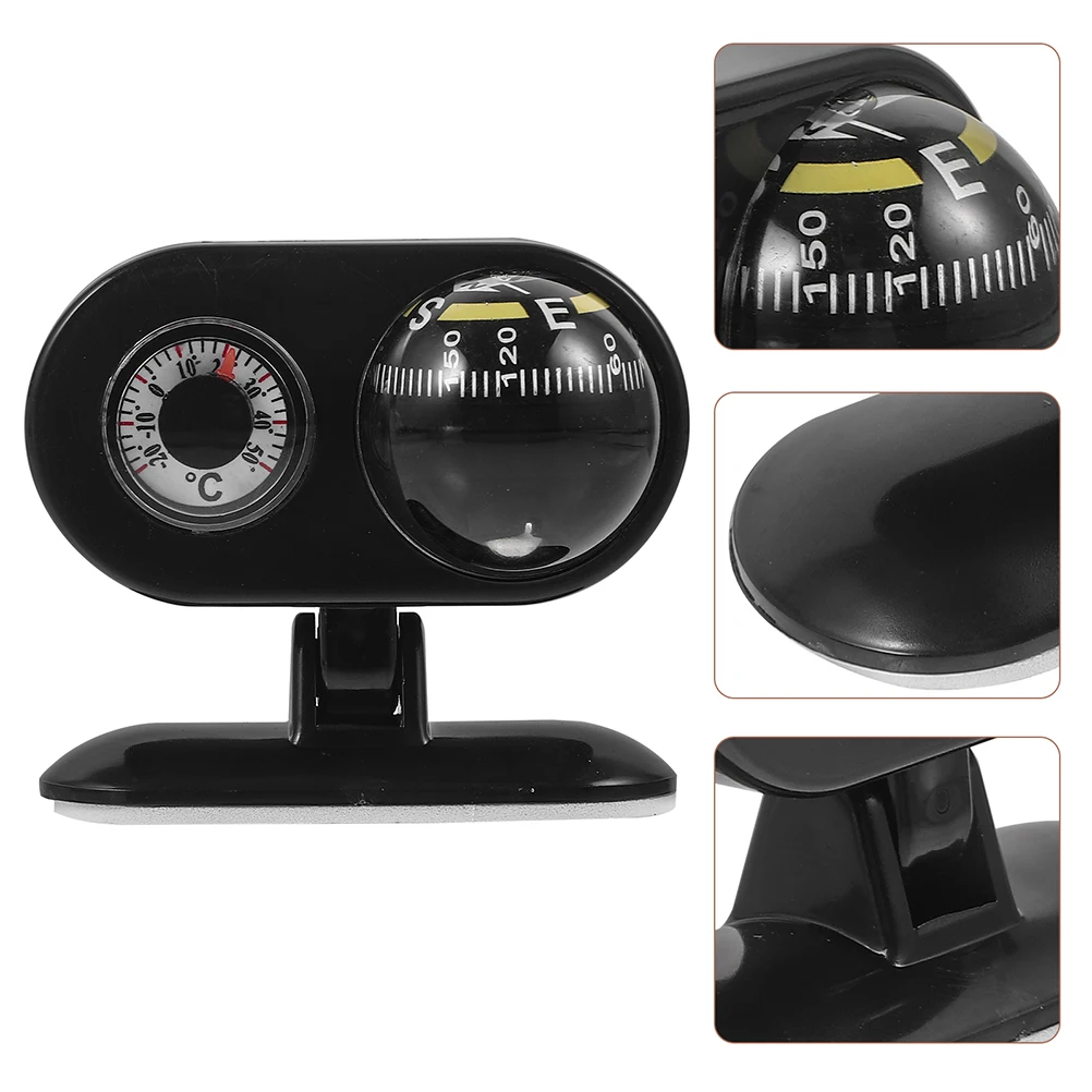 

2pcs 2 In 1 Car Compass Ball Adhesive Navigation Direction Guide Durable Dashboard Mount Adjustable Marine Boat Truck Auto