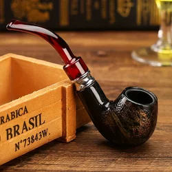 Fashion Snake Scale Colorful  Wooden Pipes Filter Smoking Pipe Ebony Tobacco Pipe Cigar Grinder Smoke Handmade  Gift For Father