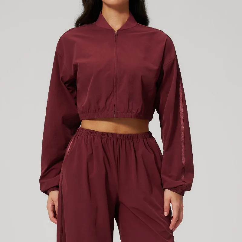 New Yoga Long Sleeve Women's Fitness Coat Summer Sunscreen Outdoor Sports Fitness Top Stand up Collar Sunscreen Coat
