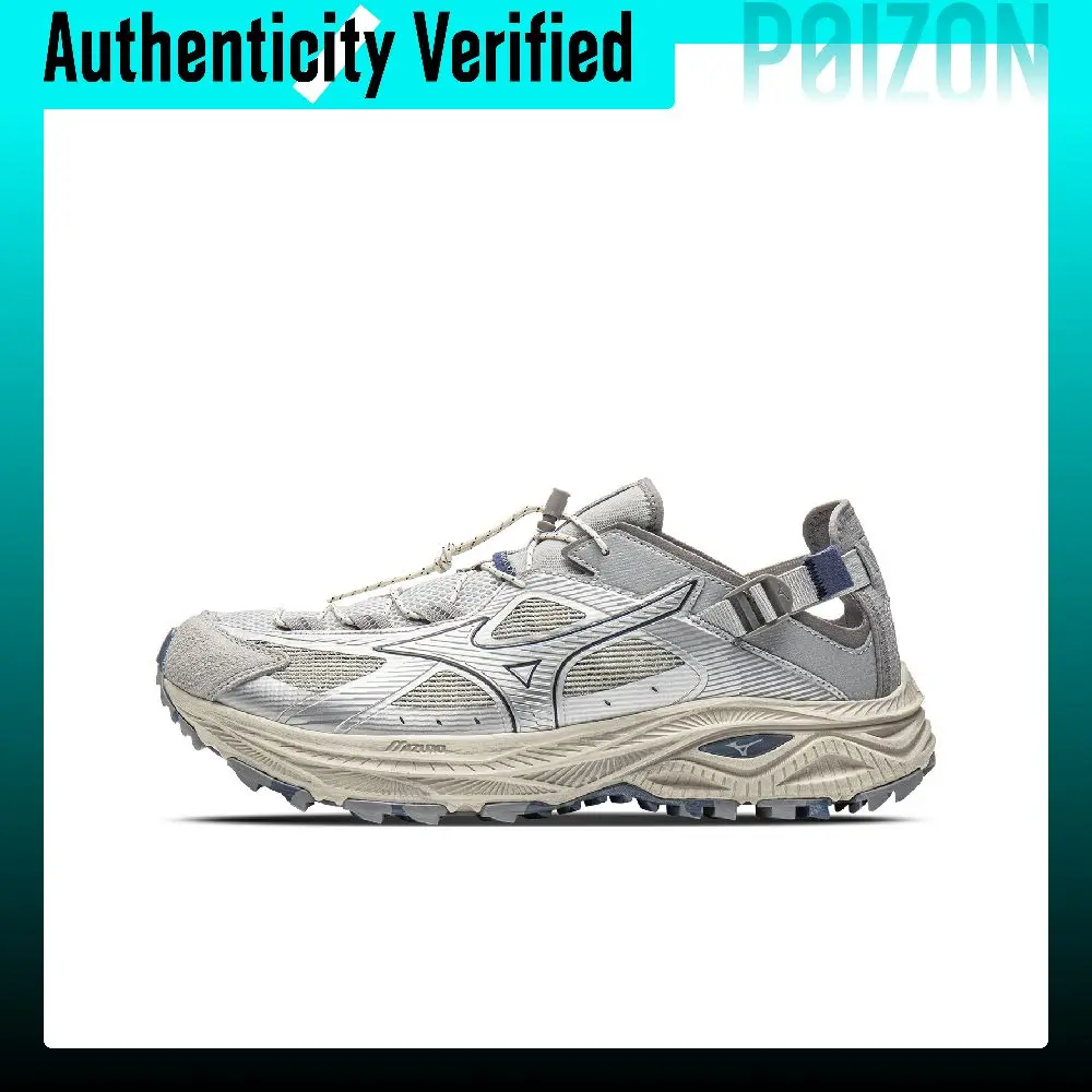 Mizuno Racer Trail Breathable Support Anti Collision River Trekking Shoes Unisex Gray Silver D1GH261205