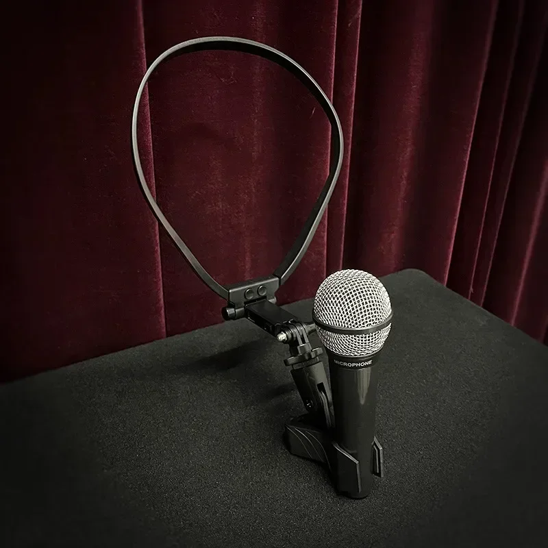 

Professional Neck Microphone Holder Magic Tricks Magician Stage Accessory Illusions Gimmick Professional Adjustable Magia Holder