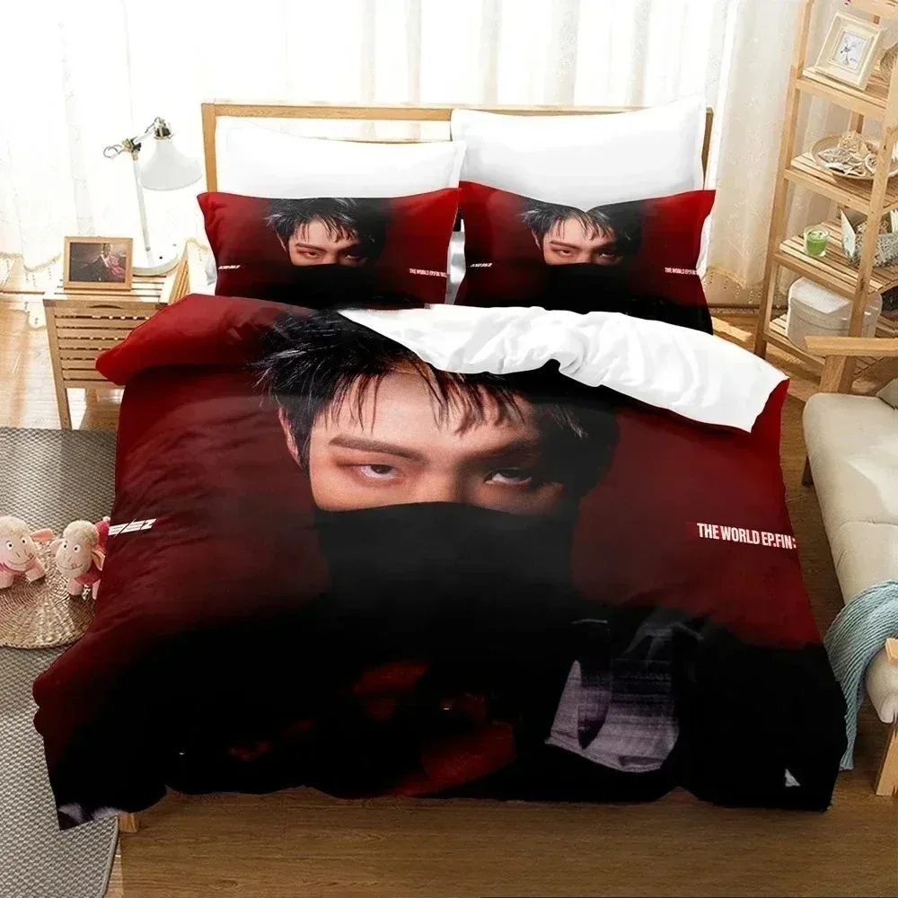 

The World Ep.fin Will ATEEZ Bedding Set Duvet Cover Bed Set Quilt Cover Pillowcase Comforter King Queen Size Boys Adult Bedding