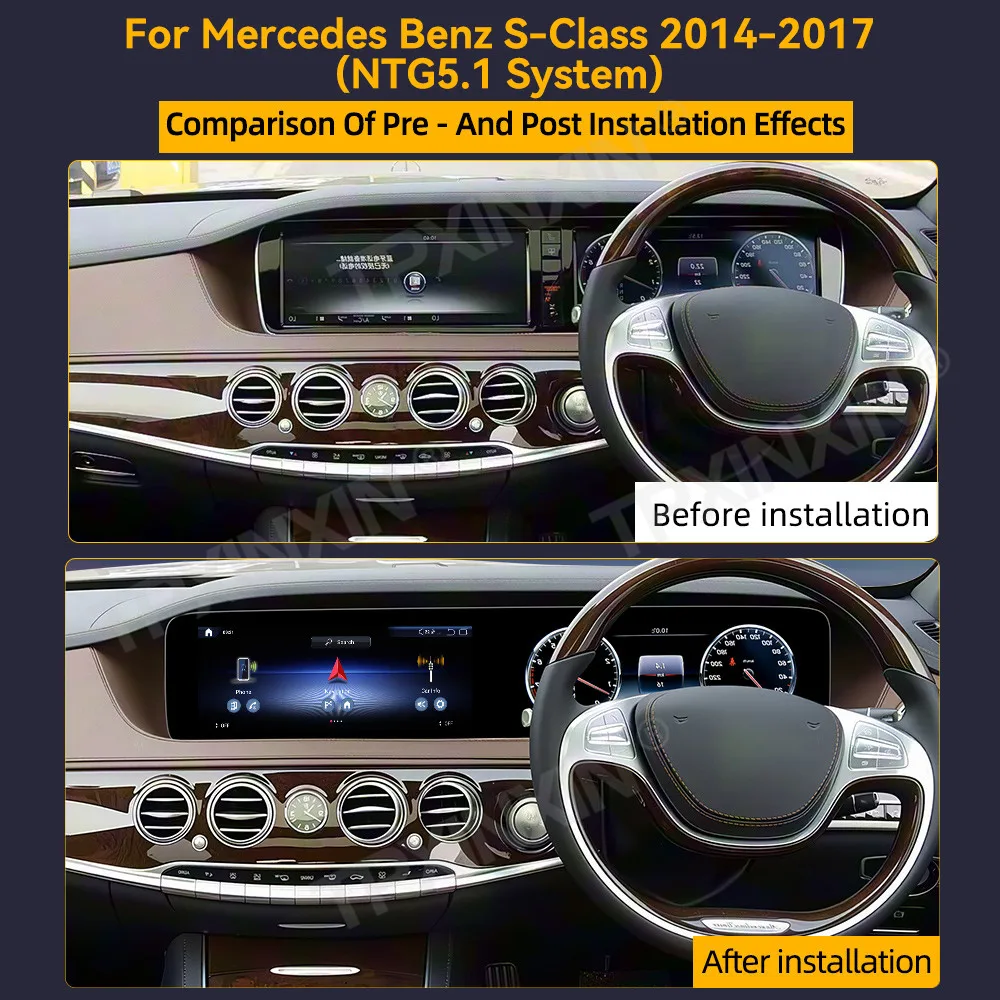 For Mercedes-Benz S-Class 2014-2017 Android Car Radio Multimedia Video Carplay Autoradio Stereo GPS Navigation Head Unit