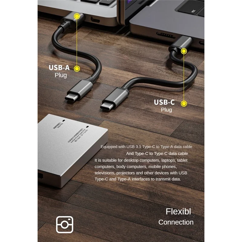 Lecteur de carte Cfexpress Type A USB3.1 Gen2 haute vitesse 10Gbps Type A adaptateur de lecteur de carte Cfexpress 68X49x10mm avec câble de données