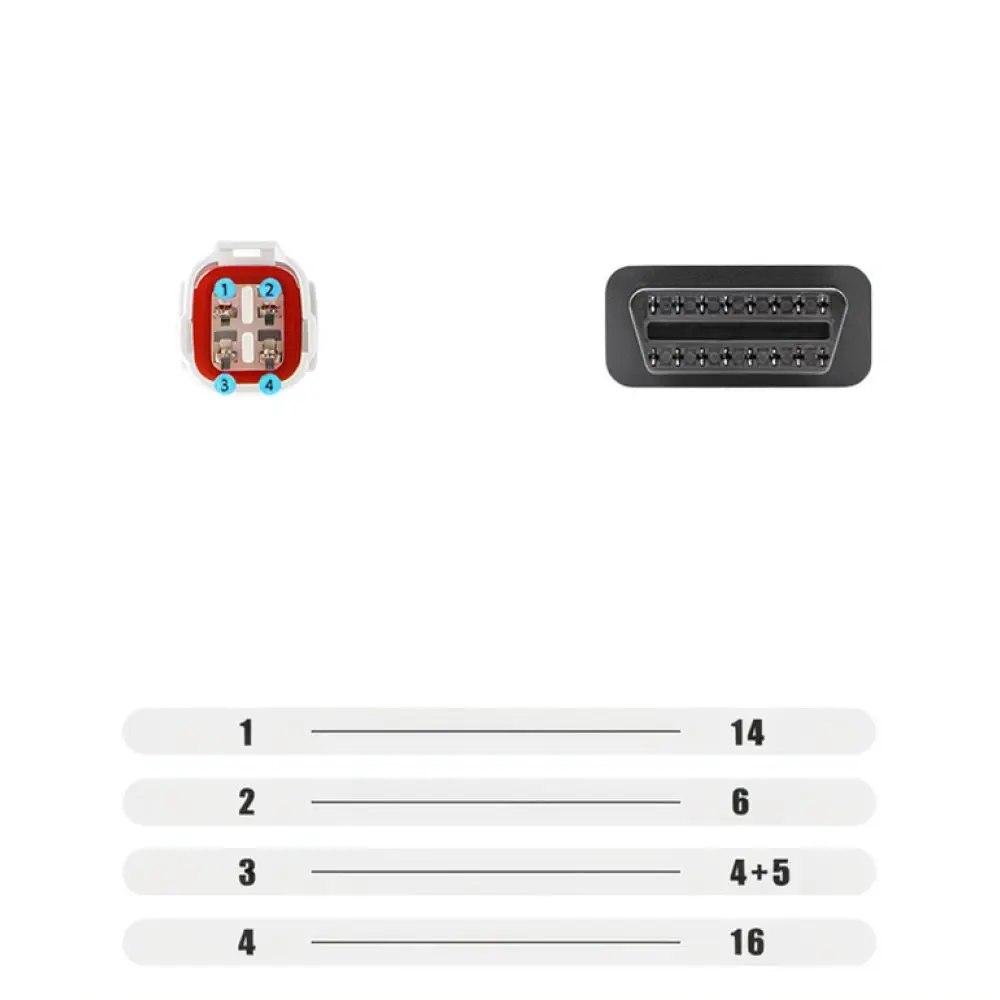 For For Yamaha For Honda OBD2 Diagnostic Connector Cable Motorcycle Fault Scanner Adapter Plug Lead 3Pin 4Pin 6Pin Tools Parts view 2