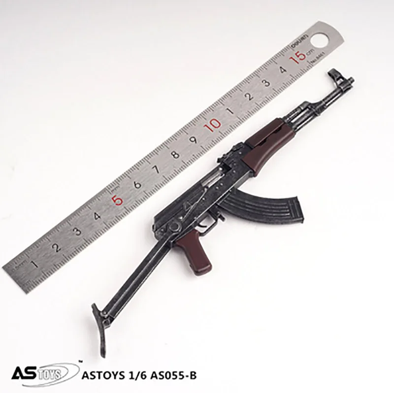 ASTOYS AS055 1/6 Male Soldier AK Rifle Gun Foldable Gun Stock Military Weapon Model For 12