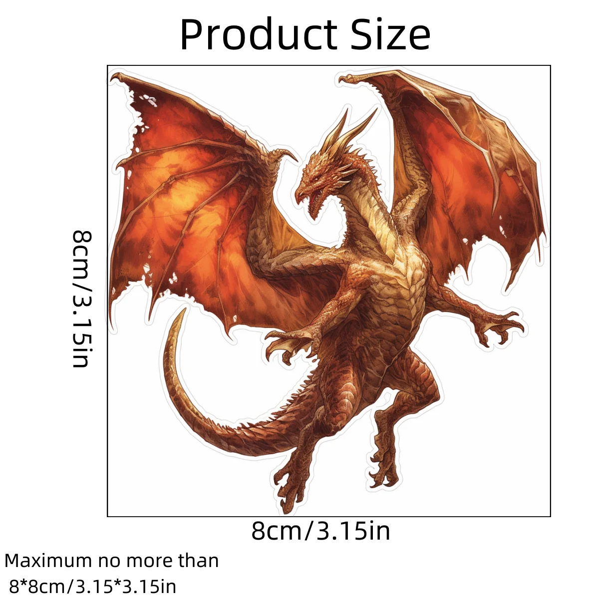 50 pcs cartoon fire dragon sticker decorative waterproof sticker suitable for water bottle computer laptop suitcase