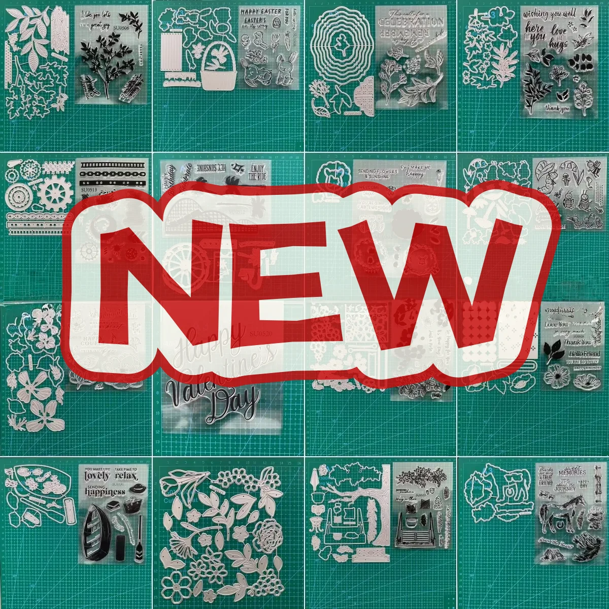 New Happy Valentine Days Word 2026 January Catalog New Clear Stamp Cutting Dies Hot Foil for DIY Card Scrapbook Decoration
