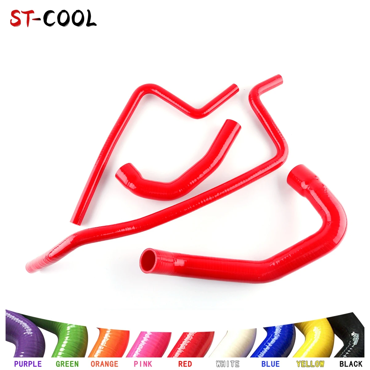 For Jeep Wrangler II 4.0 TJ For LHD 1997-2006 1998 1999 2000 2001 Radiator Water Heater Hose Kit Silicone Tubes 4Pcs 10 Colors