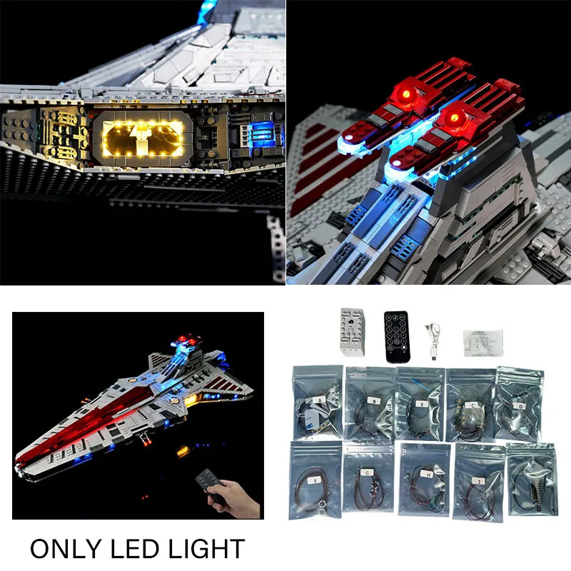 LED Light Kit for LEGO Venator-class Star Destroyer 75367 Bricks Lamp Toys Accessories Set Christmas Gift (Model Not Includded)