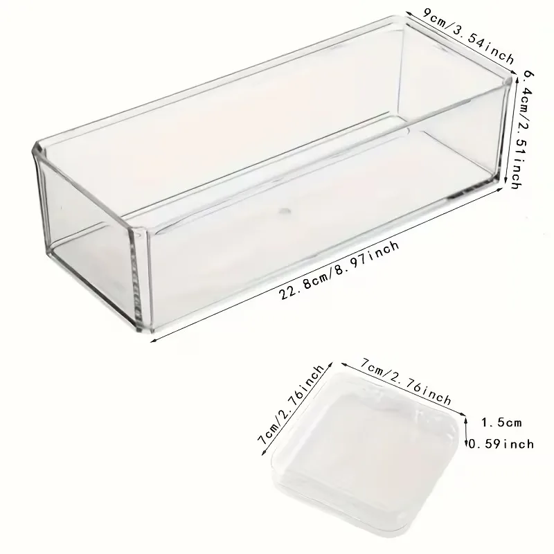 13 piece transparent PVC jewelry storage box, stackable bracelet necklace desktop display box, complete packaging box