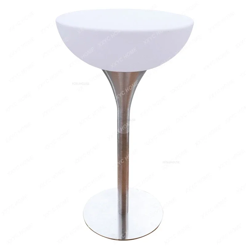 

Creative Led Luminous Table Light Luxury Furniture Kitchen High Desk Round Home Table and Chair KTV Bar Small Table