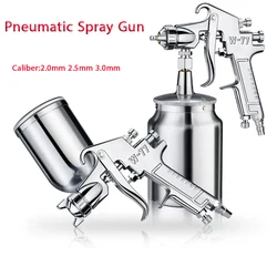 W-77 Paint Spray Gun, Paint Spray Gun with Flow Cup, 400ml,1000ml Volume, Diameter 2.0mm,2.5mm,3.0mm Spray Nozzle, For Paint Wor