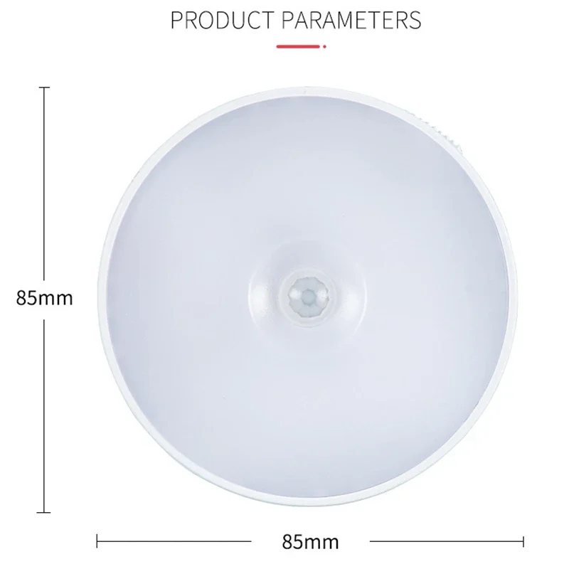 Luces LED nocturnas con Sensor de movimiento, luz Circular para armario, lámpara de pared, dormitorio, decoración del hogar, lámpara de inducción