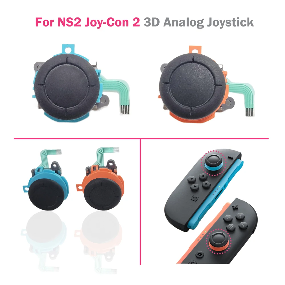

Original New Blue Orange Thumb Stick for Nintendo Switch 2 NS2 Joy-Con 2 Left and Right Button 3D Analog Joystick Replacement