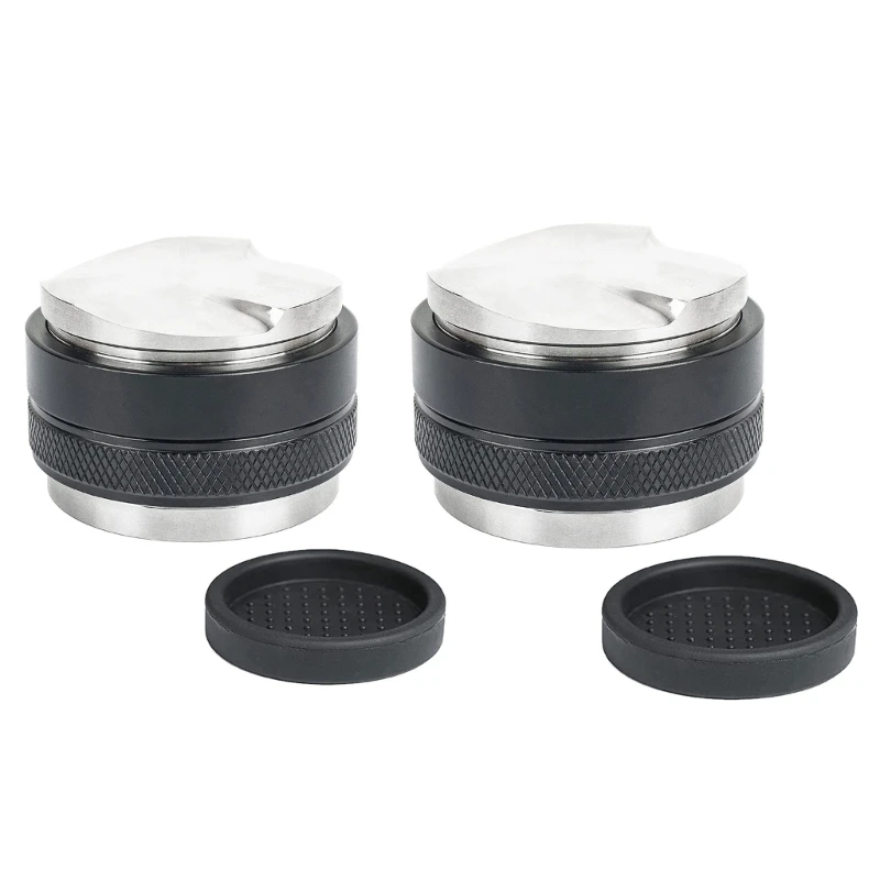 53/58mm Coffee Distributor Tamper Dual-Head 2 in 1 Coffee Leveler Tool Espresso Distribution Tool and Tamper Portafilter