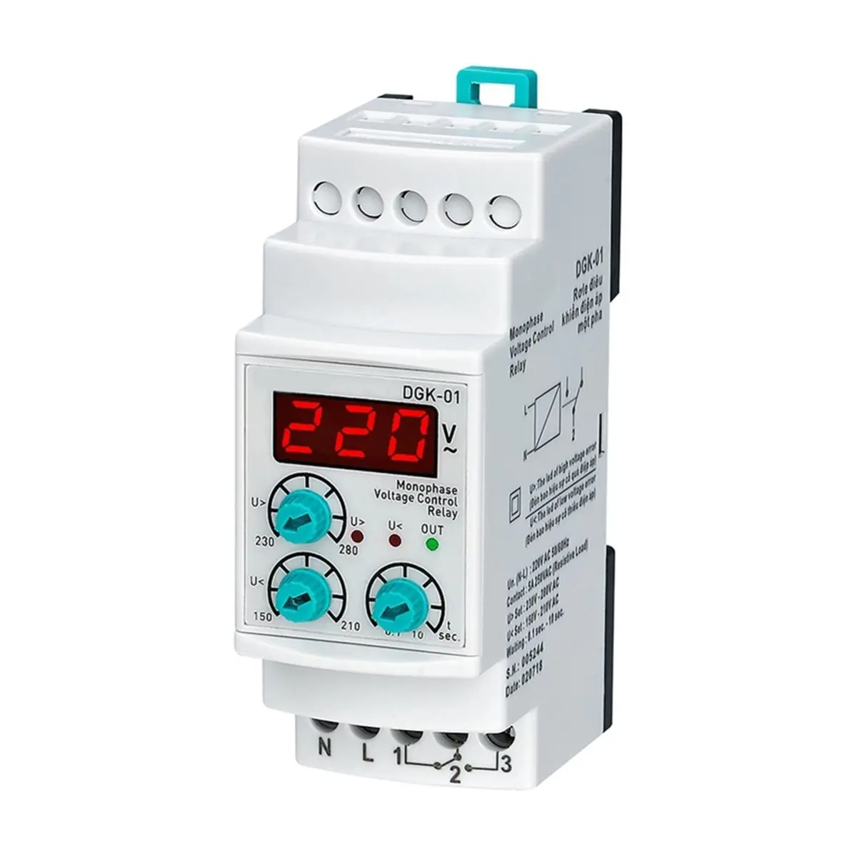 -01 220VAC Digital MonoPhase Overvoltage & Undervoltage Protection Relay