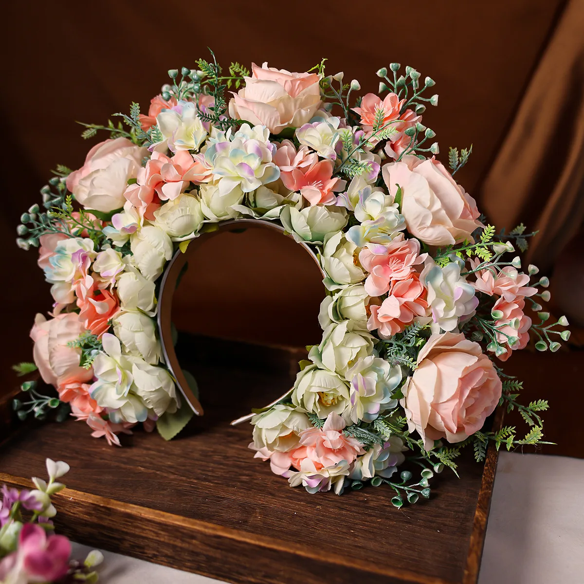 Handmade Fairy Silk Flower Headband for Take Pictures