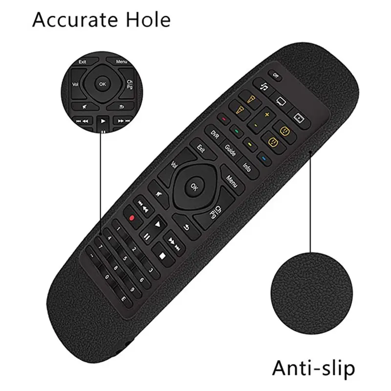 ABKQ-2X Remote Control Case For Logitech Harmony Companion Remote Control Case Shockproof And Washable Silicone Case Black