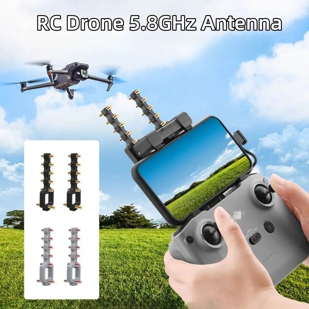 1 pair 5.8GHz Antenna Black Gray Easy Install Signal Booster Remote Controller Accessory for DJI NEO/Mini 4K/2/Mavic3/Air 2
