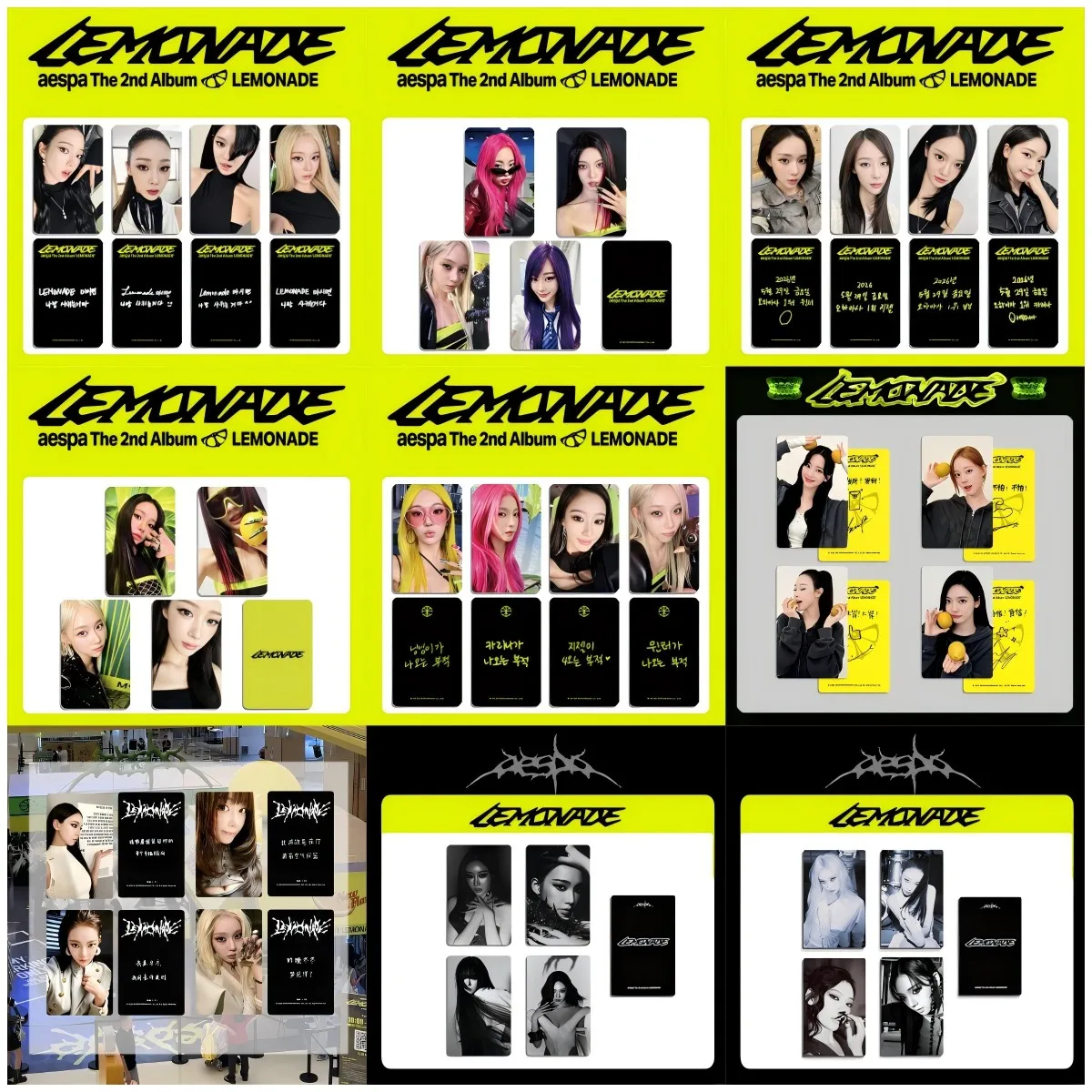 aespa lemonade star3.0トレカ 4枚セット KPOP High-Quality Popular Group 4PCS AESPA 'LEMONADE' New Album
