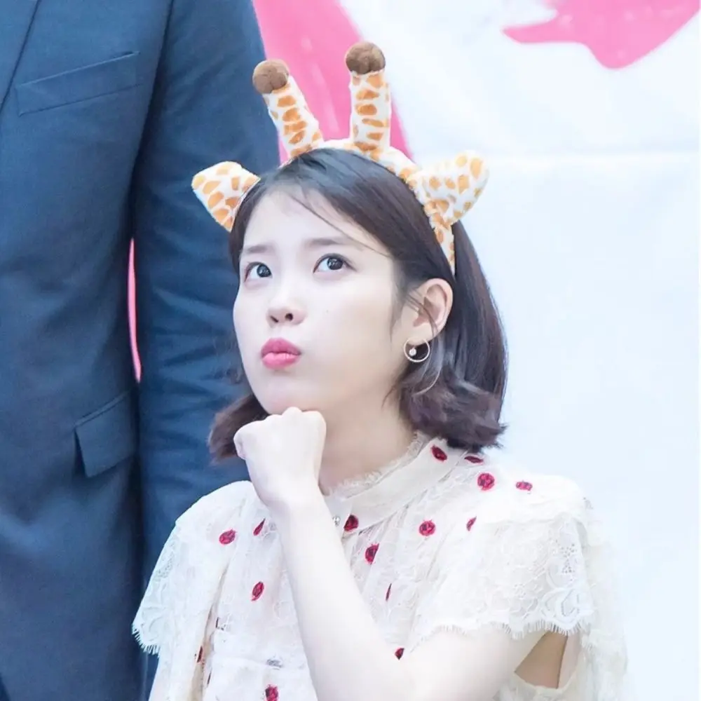 

Headpiece Kawaii Cartoon Plush Headband Giraffe Ears Korean Style Animal Hairbands Creative Funny Face Washing Hair Hoop Daily