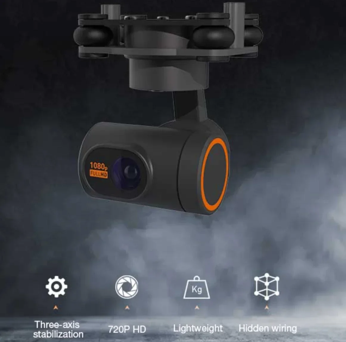 Skydroid C10 1080p Gimbal de estabilização HD de três eixos compatível com controle remoto H16 para multicopter Rc
