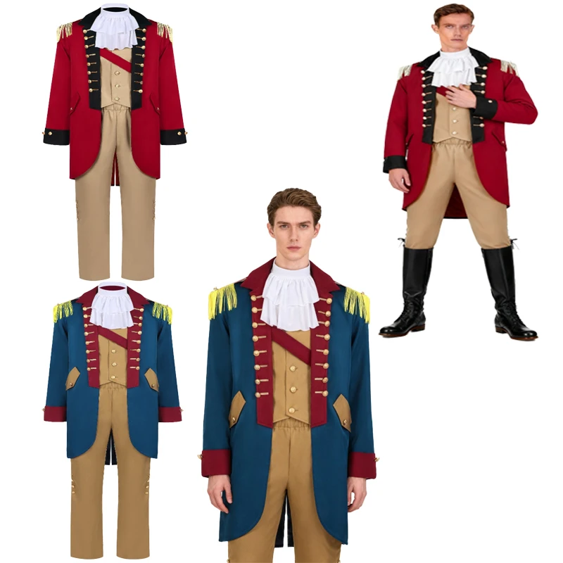 

2026 Halloween Tassel Gentleman Performance Tuxedo Set for Men,Adult Presidential Role-playing Blazer+pants+hat+tie 4-piece Set.