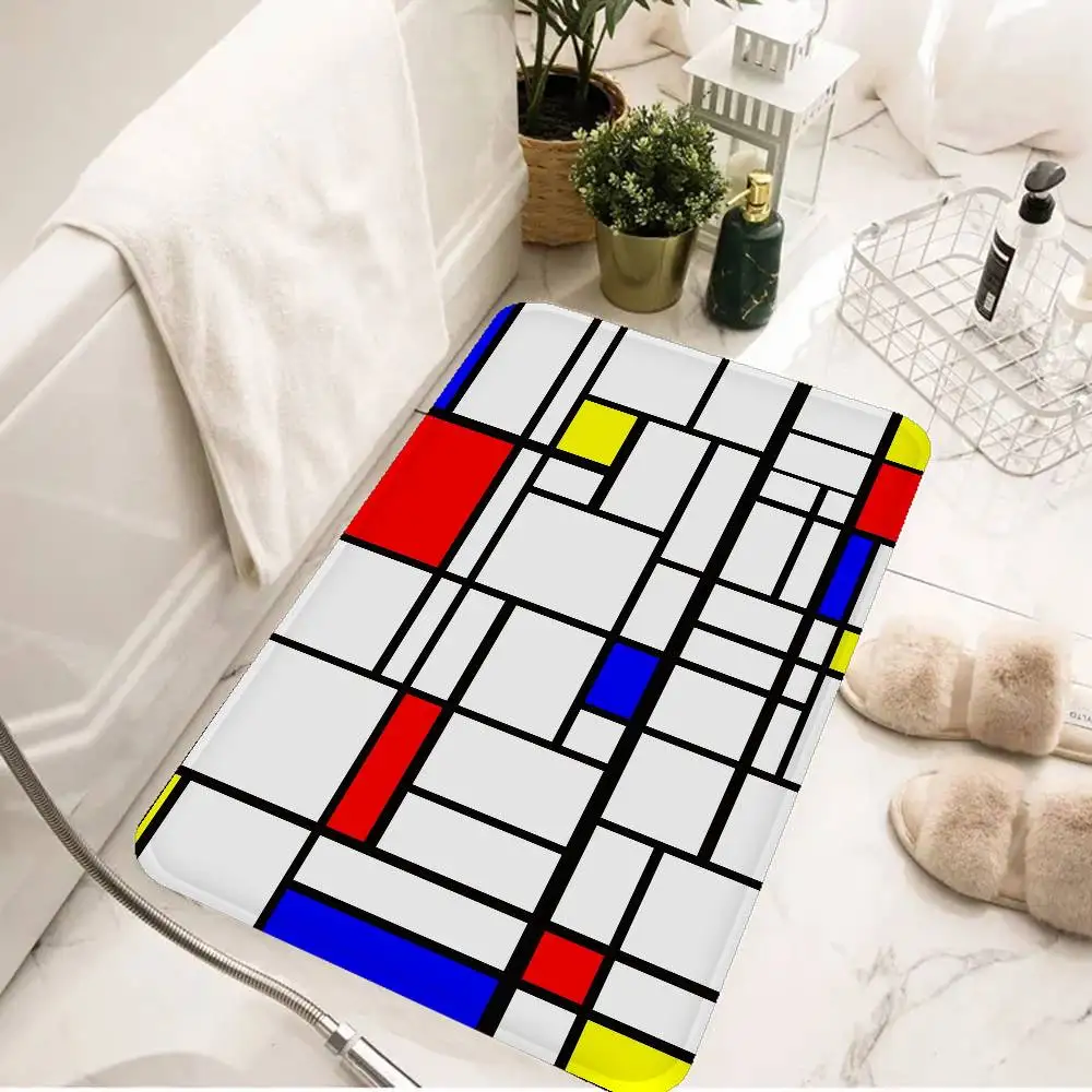 Geometrische Fußmatten im nordischen Stil, Fußmatte für Zuhause, Badezimmer-Toilettenmatten, Schlafzimmer, Hotel, Dekorationsmatte
