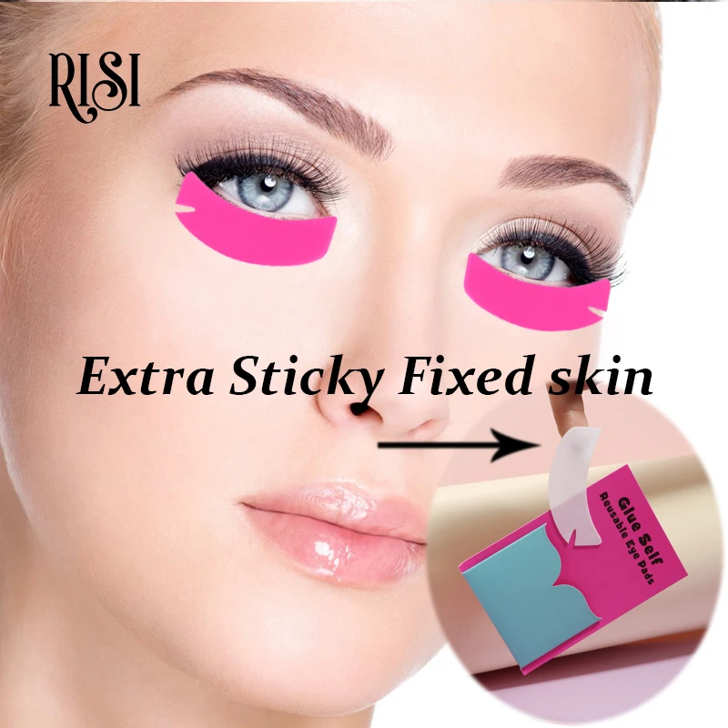 RISI Super Sticky Silicone Eye Pads Reusable Eye Patches Eyelash Extension Lash Lift Pads Under Eye Patch