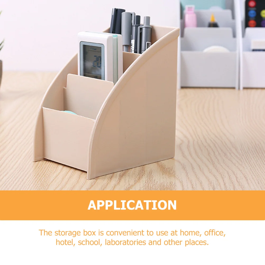 

3Pcs Multi-Compartment Storage Box Trapezoidal Desktop Organizer Makeup Pen Holder Stationery Organizer Stationery Box
