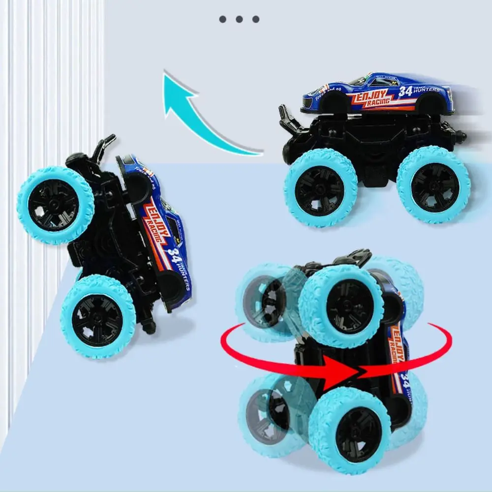 ดึงกลับสี่ล้อไดรฟ์ Stunt รถ ABS วัสดุ Inertial Rotation Graffiti Off-road รถ 9 รูปแบบหมุน 360 °