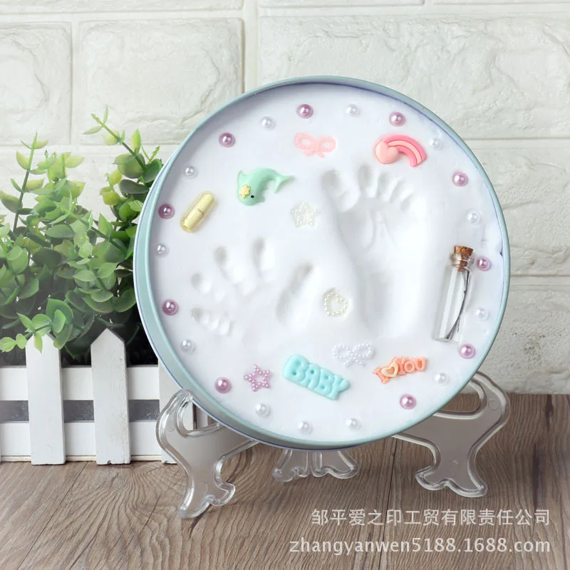 baby-hand-footprint-air-dry-clay-kit-newborn-keepsake-gift-for-full-moon-100-day-milestone-diy-craft
