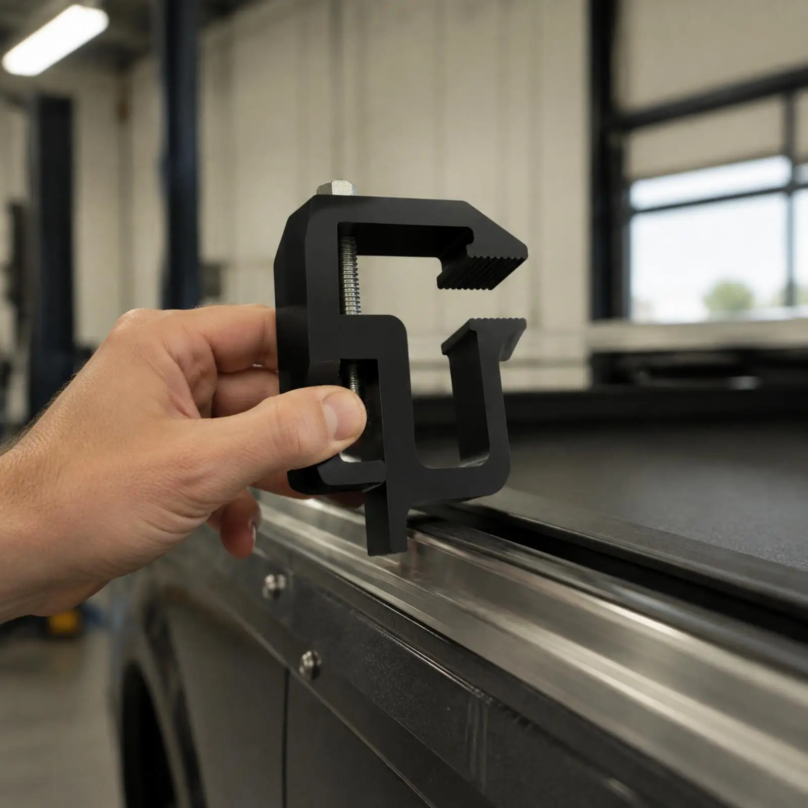 Secure Truck Topper Mounting Clamp for Pickup Truck Bed Rail Cargo Rack Trailer Attachment Hardware