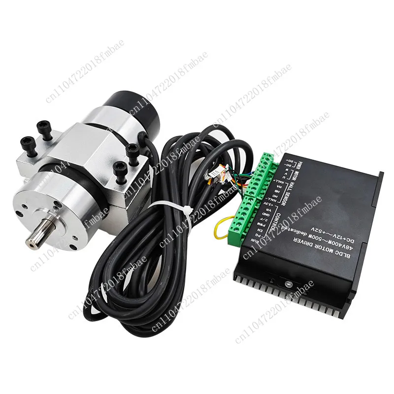 Motor Driver+ER11-10mm Built in HALL sensor 48v 500W ER11 Brushless Spindle+57MM Clamp with Screws+ 48V Brushless