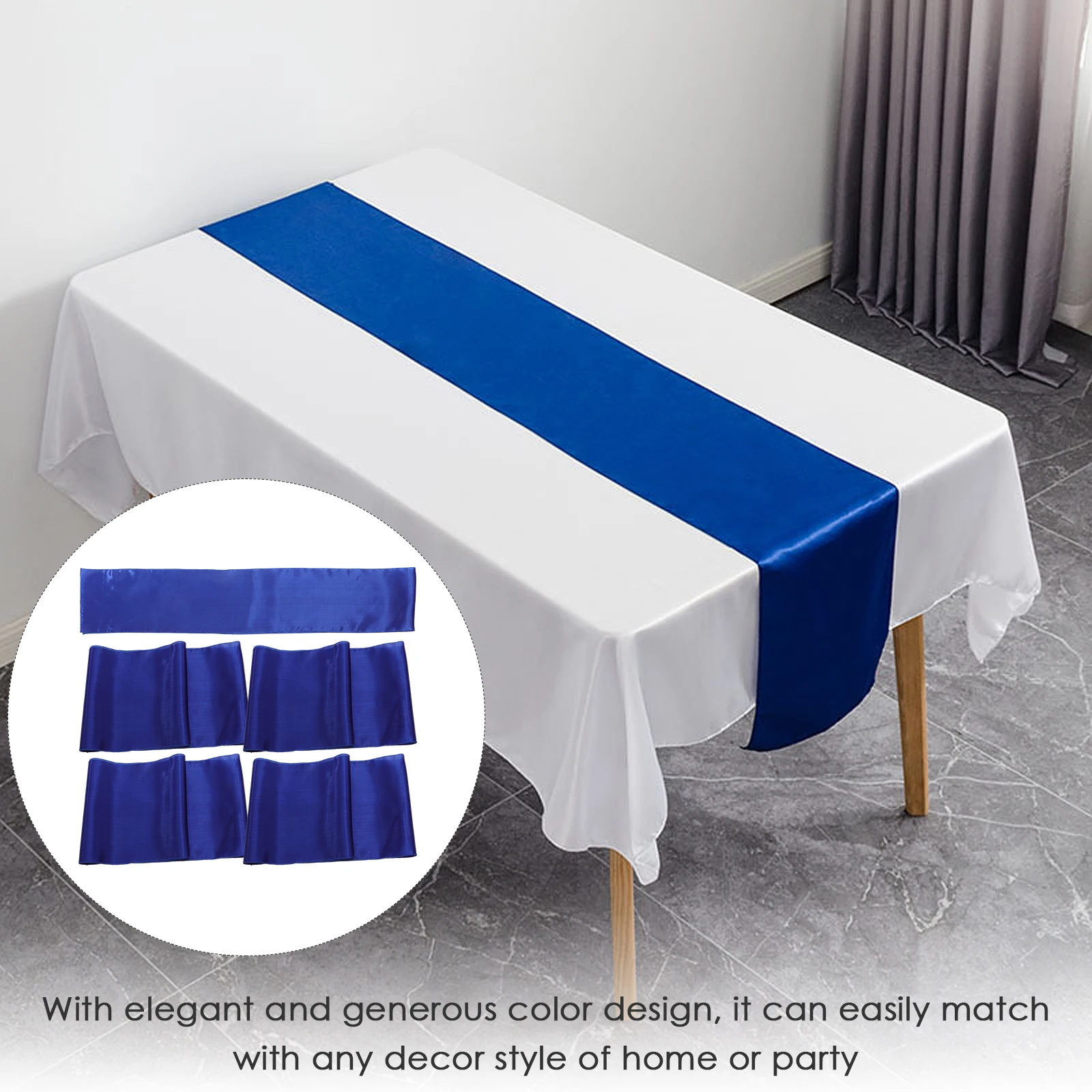 

5Pcs Reusable Table Cover Smooth Appearance Decorative Tablecloth For Christmas Valentine Dinner