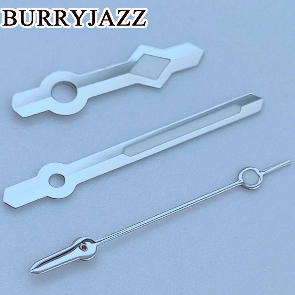 BURRYJAZZ silvery Watch Hands Luminous Hands Fit NH35 NH36 7S26 7S36 4R35 4R36 Movements