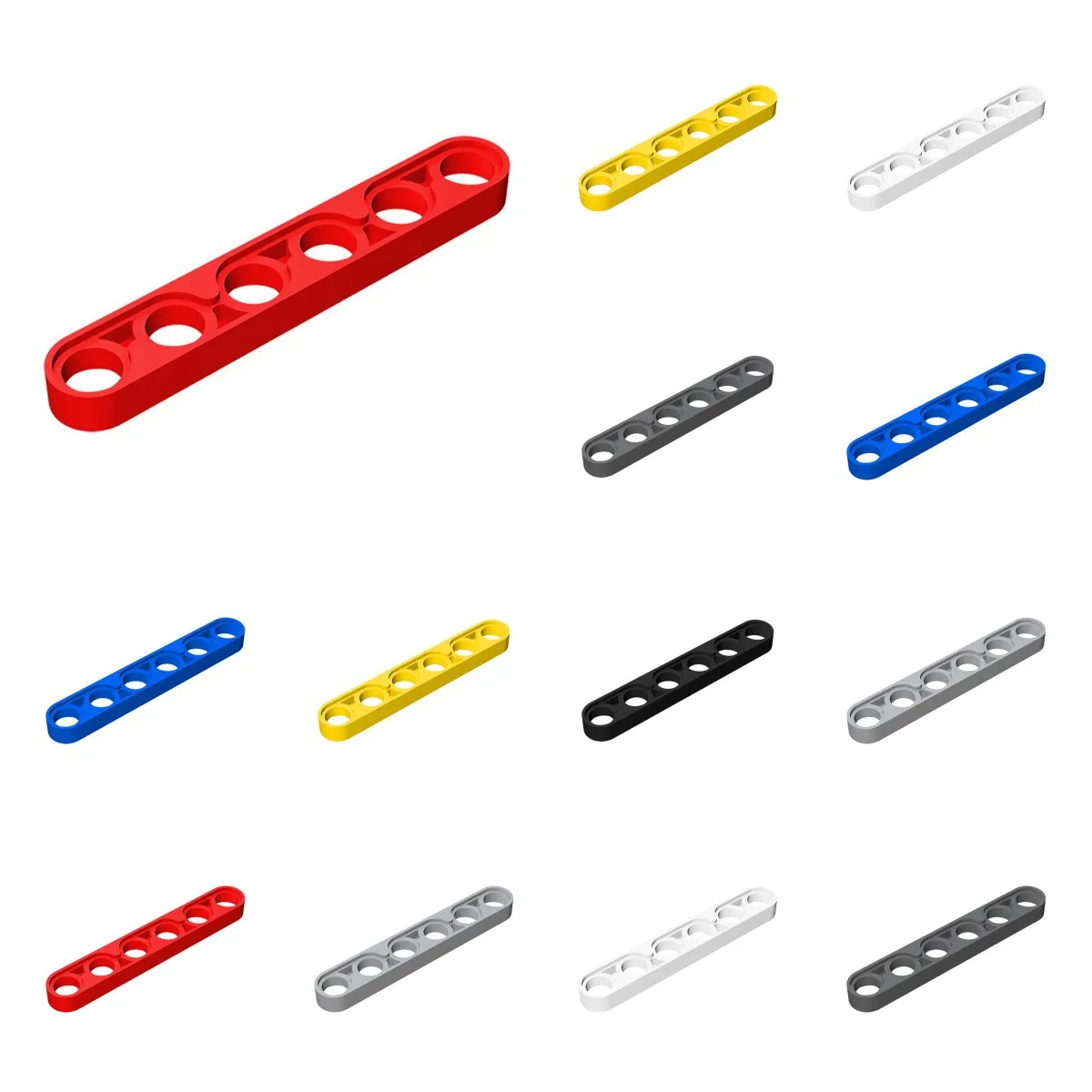 

50pcs 32063 Liftarm Thin 1 x 6 Bricks Toys For Technical MOC Buildings Blocks Compatible High-Tech Gift