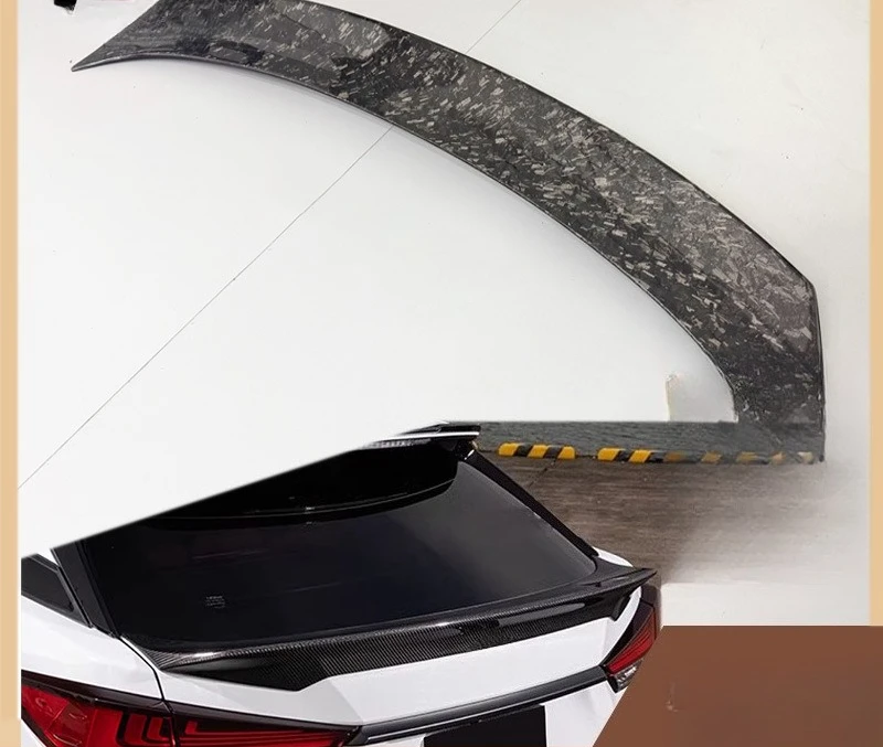 Carbon Fiber Rear Spoiler, Forged Pattern Tail Wing for Lexus RX300 RX450h, Trunk Lid Spoiler