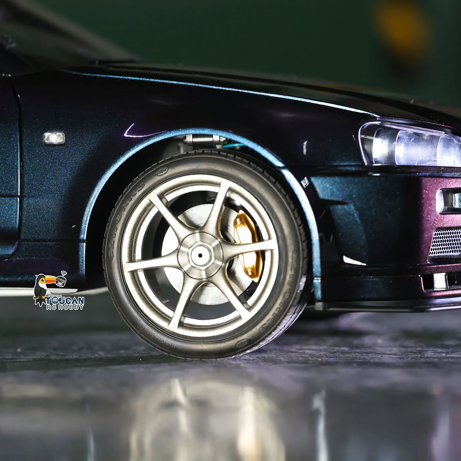 

Capo R34 Модернизированный RC Гоночный Автомобиль Дрифт RTR 1/8 Металл 4x4 4WD Высокоскоростная Модель Свет Звуки Курение RC Игрушки Подарок