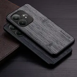 Case for Realme GT Neo 6 SE 5 3 3T 2 5G funda bamboo wood pattern Leather cover Luxury coque for oppo realme gt neo 6 case capa