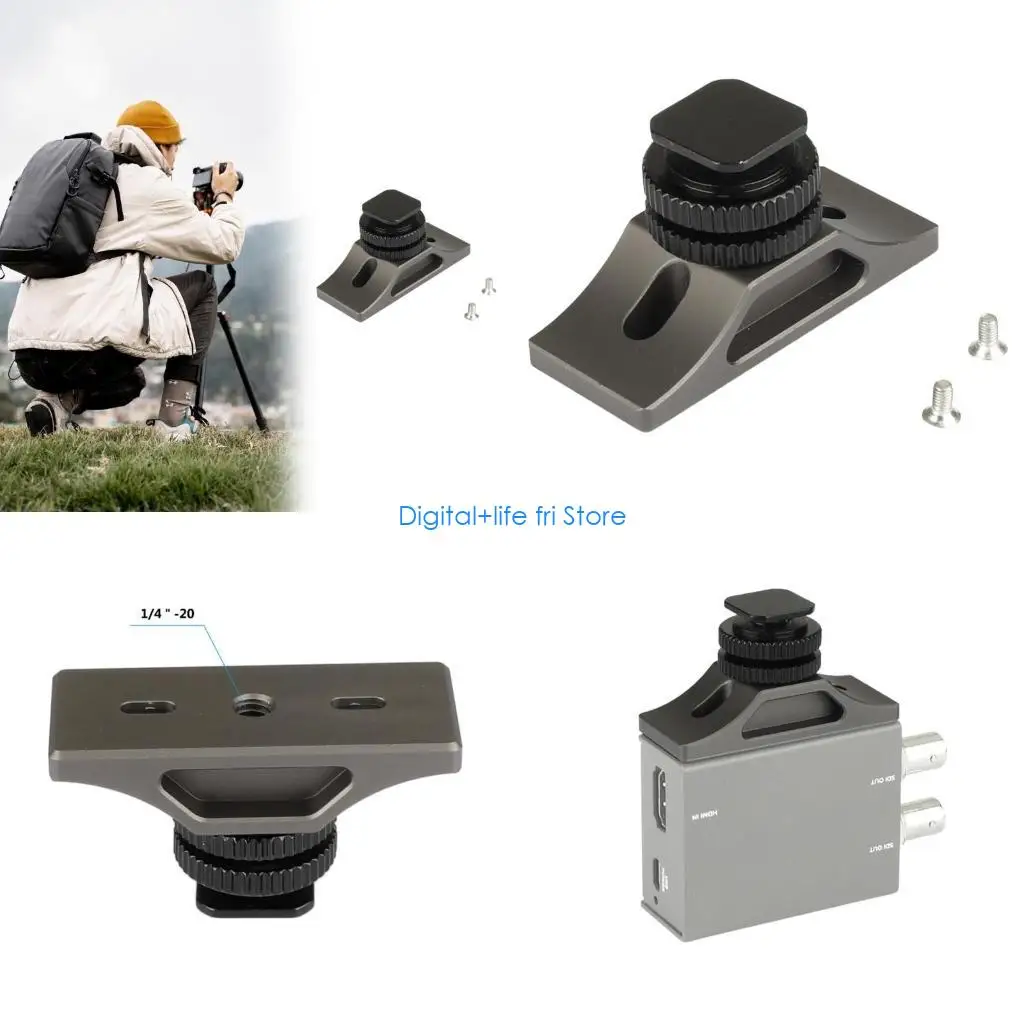 

E06D Camera Mount Extension Support 20-44mm Space for HDTV to 3G Converter with Integrated Shoe Adapter 1/4 Screw Thread