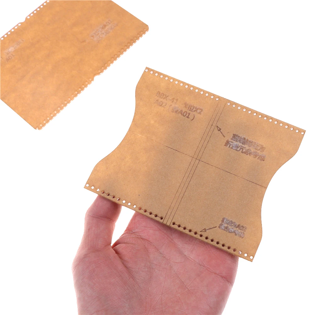 2pcs Acrylic Clear Craft Pattern Template Tool For Leather Wallet Bag Craft【Homeclub】