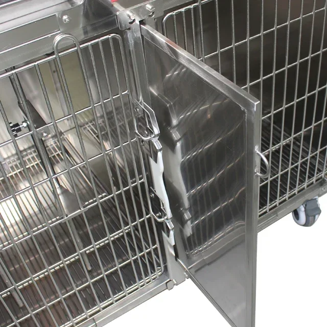 Veterinary Oxygen Stainless Steel Pet Power Cage Mutli Function Station For Animals