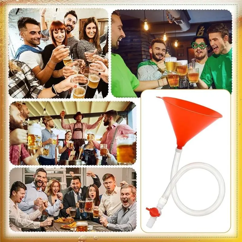 B23B Funnel Drinking Beer Bong With Hose Funnel With Hose Beer Funnel