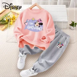 Autumn Baby Girl Boy Clothes Set Children Disney Characters Printing Sweatshirt Top and Pants Bottom 2 Piece Suit Tracksuit